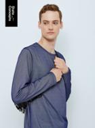 Frank + Oak State Concepts Drirelease Longsleeve T-shirt In Blue Jean