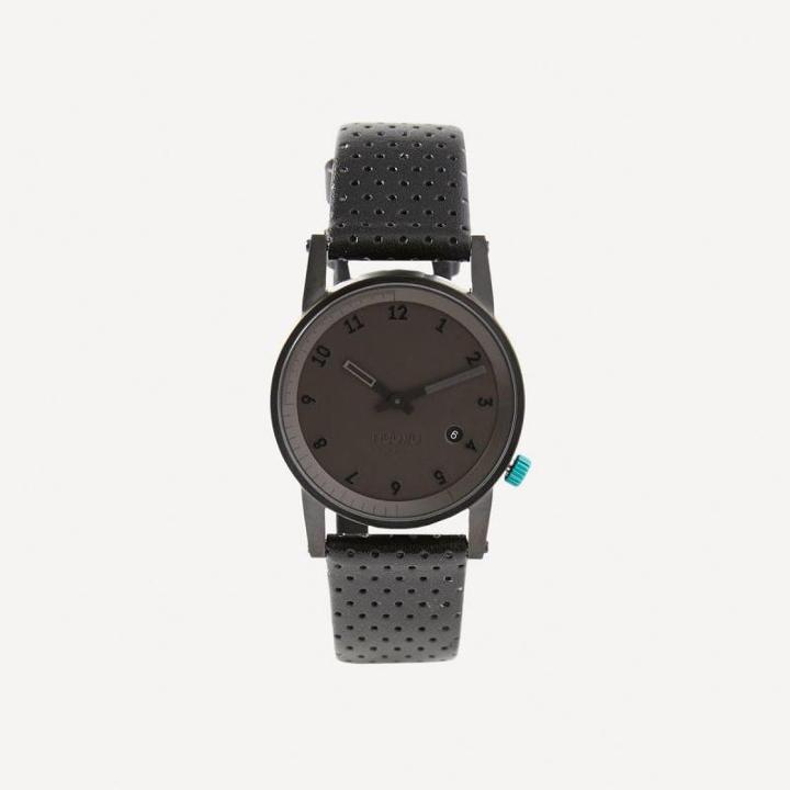 Frank + Oak Neuvo Quartz Movement Watch In Black Onyx