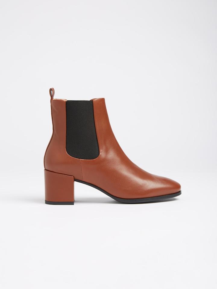 Frank + Oak The Belvedere Leather Ankle Boot In Brown