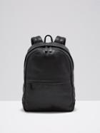 Frank + Oak Leather Backpack In Black