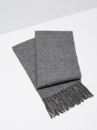 Frank + Oak Wool-blend Scarf In Grey