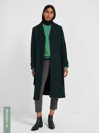 Frank + Oak Recycled Wool-blend Belted Coat - Dark Green