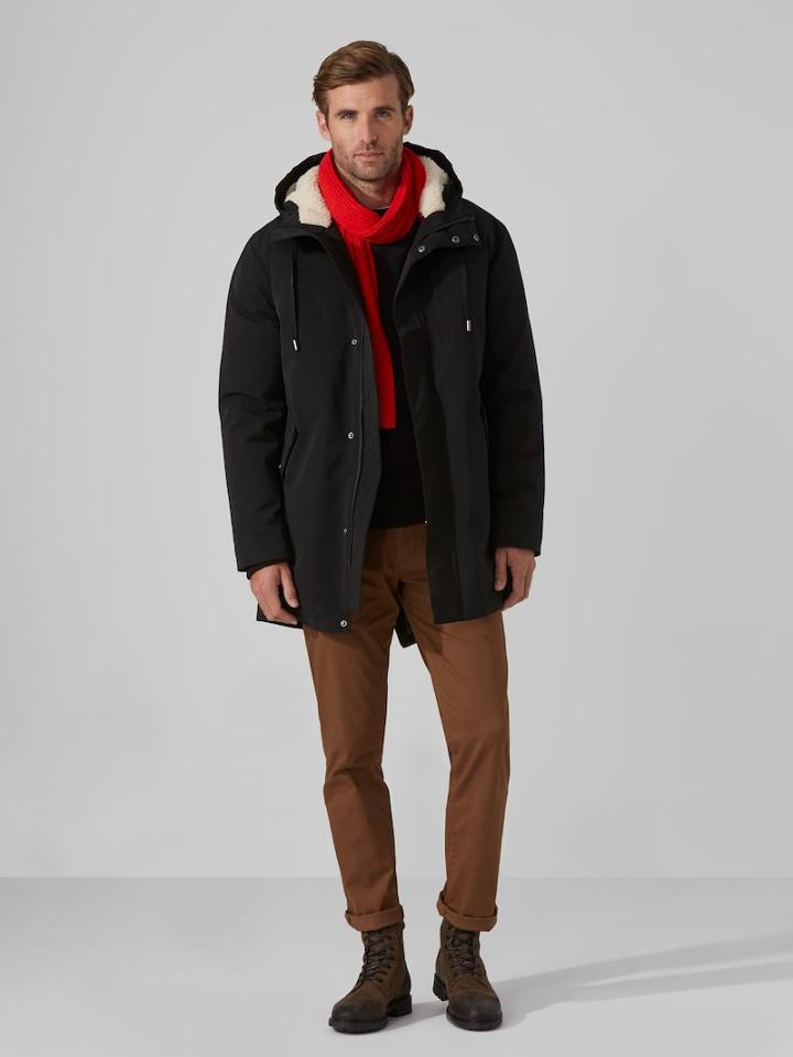 Frank + Oak Featherless Water-resistant Fishtail Parka With 3m Thinsulate In True Black