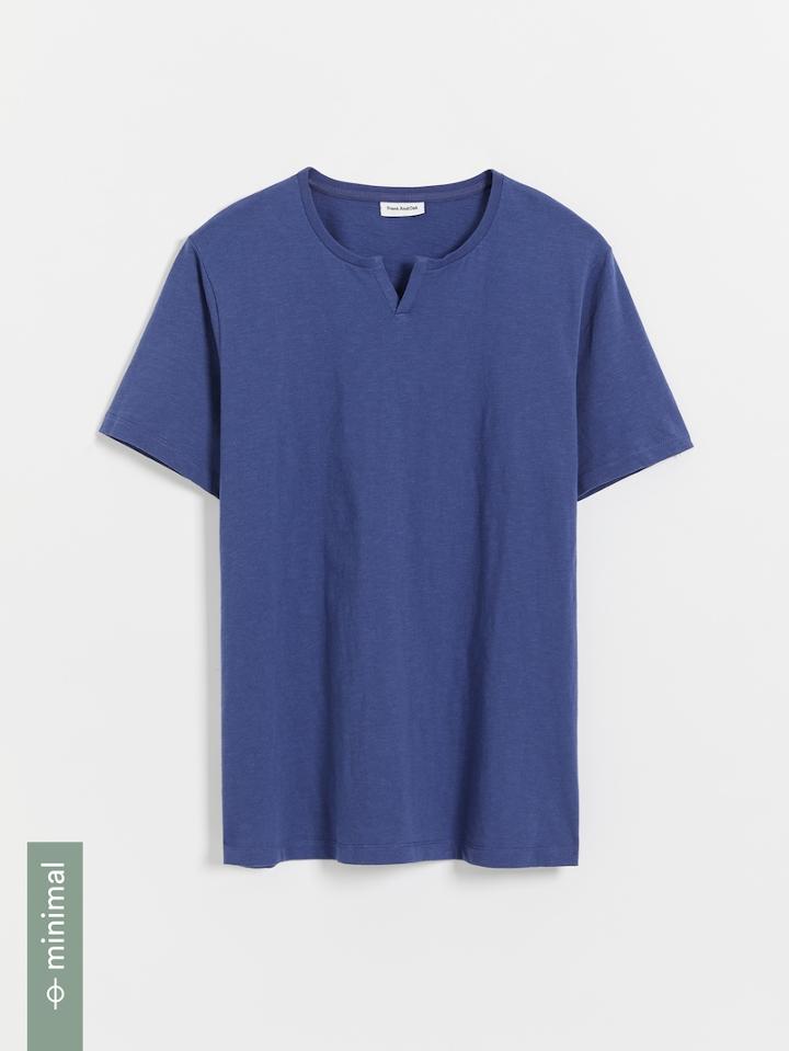 Frank + Oak Recycled Cotton Moroccan Tee - Deep Cobalt