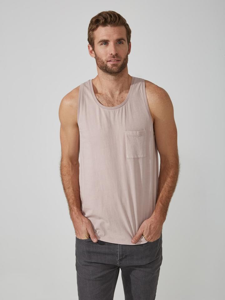 Frank + Oak Loose-fit Cotton Tank In Antique Pink