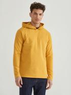 Frank + Oak Organic Recycled Light Terry Pullover Hoodie In Yellow