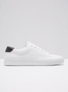 Frank + Oak Park Italian Leather Perforated Low-top Sneaker In White