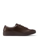 Frank + Oak Park Leather Low-top Sneakers In Brown