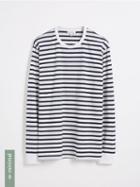 Frank + Oak Minimal 60/40 Longsleeve T-shirt - Navy Stripe
