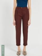 Frank + Oak Textured Tencel Trousers - Dusty Burgundy