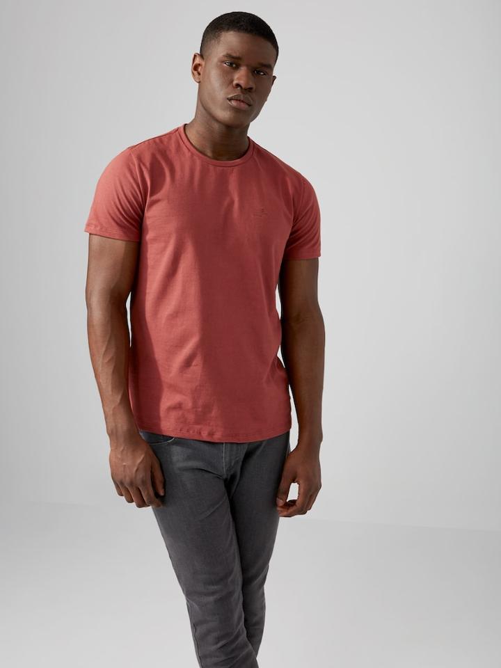 Frank + Oak The Made In Canada Signature T-shirt In Mahogany