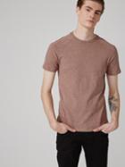 Frank + Oak Cotton-silk Raglan Tee In Antique Pink