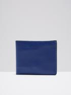 Frank + Oak Leather Slim Bifold Wallet In Cobalt