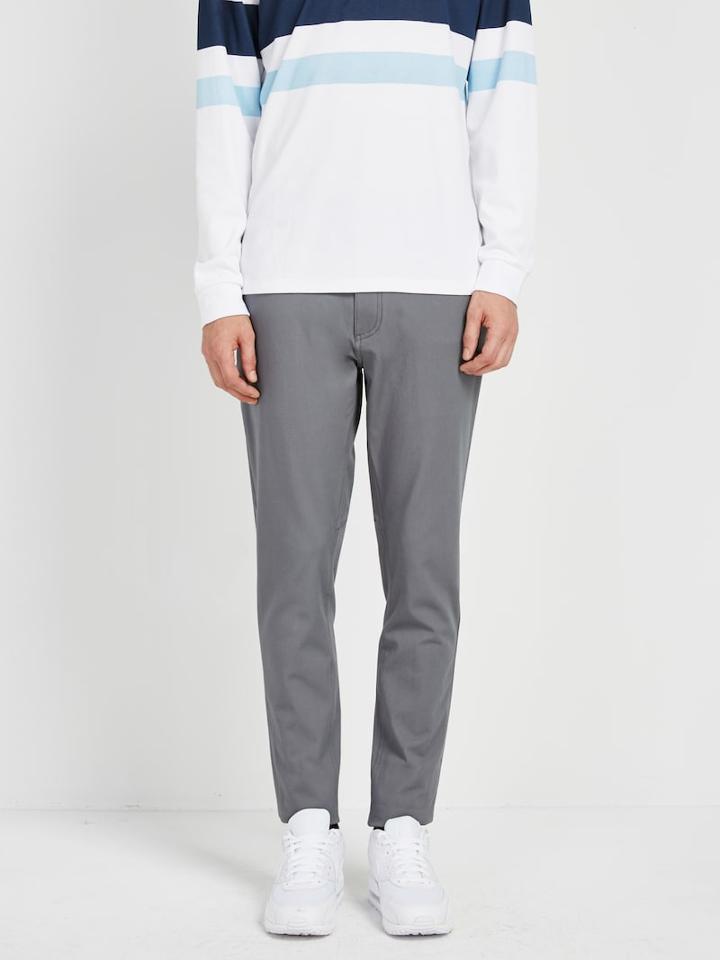 Frank + Oak Pace Commuter Cotton Twill Pant In Iron Gate