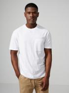 Frank + Oak Slub Cotton Pocket T-shirt In Bright White