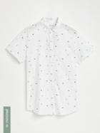 Frank + Oak Good Cotton 80's-print Shirt In Bright White