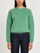 Frank + Oak The Gym Fleece Crewneck Sweatshirt In Deep Grass Green