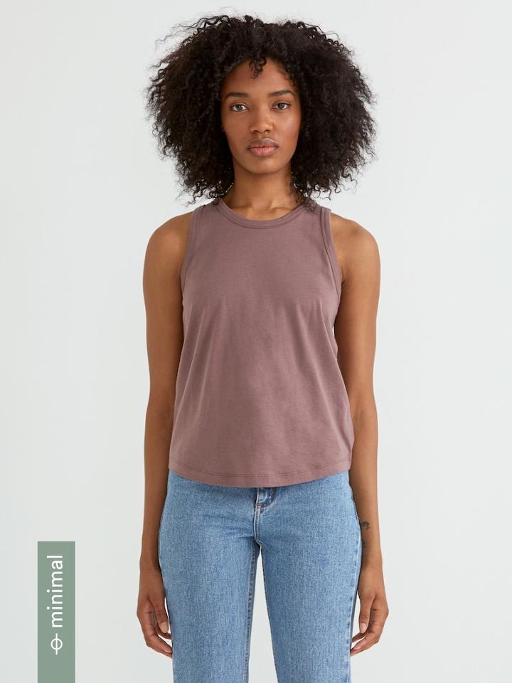 Frank + Oak Tencel-blend Muscle Tank In Light Dusty Plum