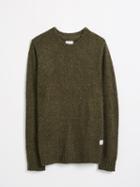 Frank + Oak Donegal Crewneck Sweater - Forest Green