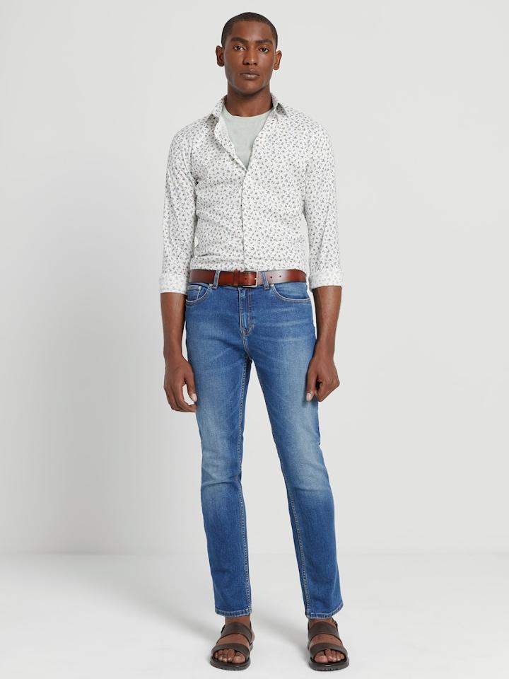 Frank + Oak The Laurier 80's-print Dress Shirt In White