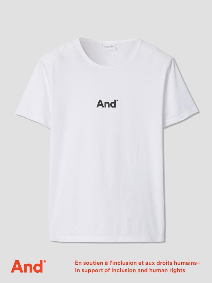 Frank + Oak And Cotton Tee In Grey Melange