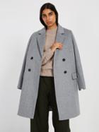 Frank + Oak Double-breasted Cocoon Coat - Grey Mix