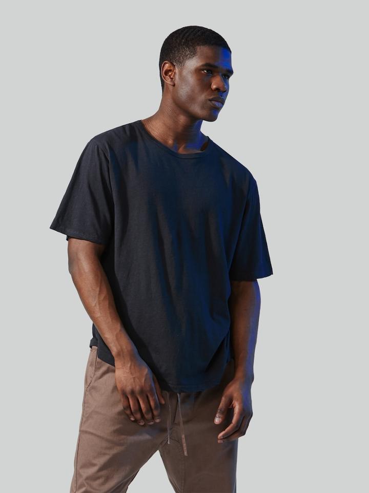 Frank + Oak Chapter X Frank And Oak Von Loose-fit Tee In Washed Black