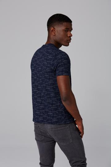 Frank + Oak Iki Japanese-style Cotton-blend Shirt In Navy