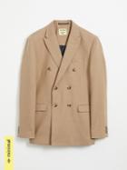 Frank + Oak Atelier Collection: The Laurier Organic Cotton-linen Blazer In Taupe