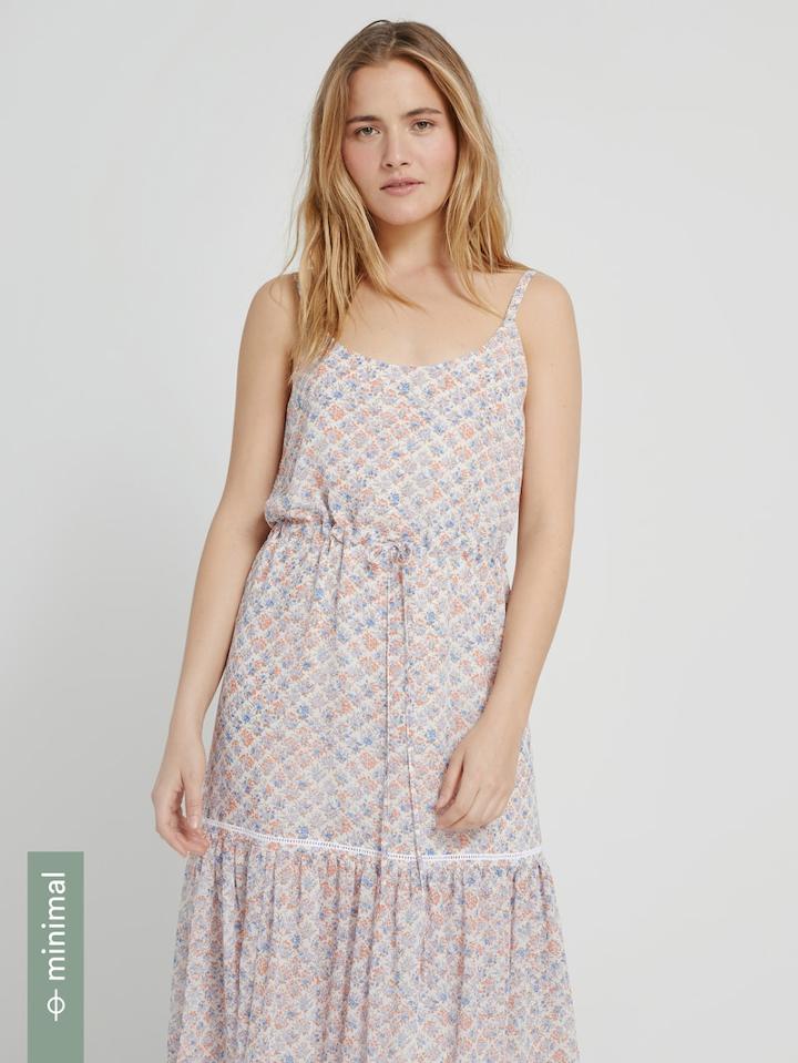 Frank + Oak Flower-print Cami Dress In Blue