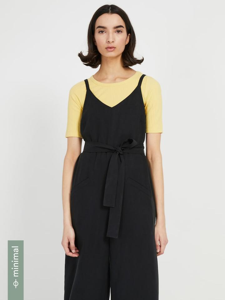 Frank + Oak Textured Tencel Jumpsuit - True Black