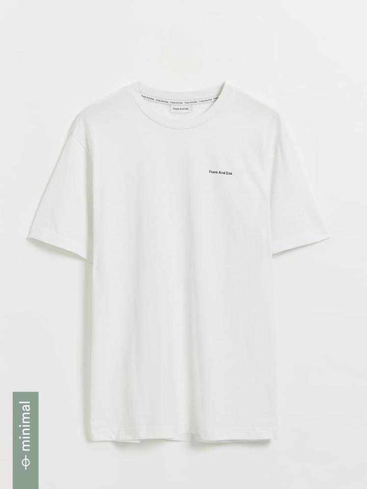 Frank + Oak 60/40 Organic Recycled Logo T-shirt - White