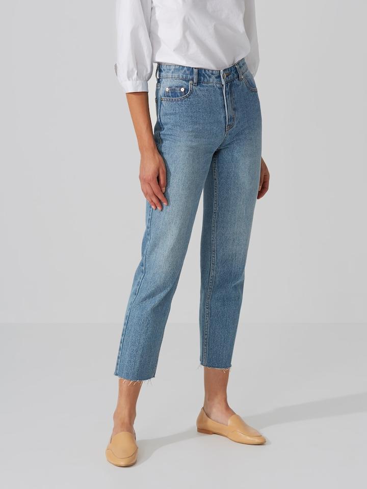 Frank + Oak The Patti Straight-leg Jean In Medium Indigo