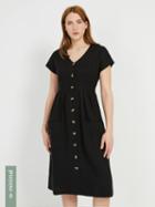 Frank + Oak Linen-tencel Midi Dress - True Black