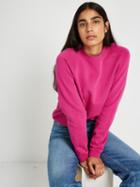 Frank + Oak The Gym Fleece Crewneck Sweatshirt In Fuchsia