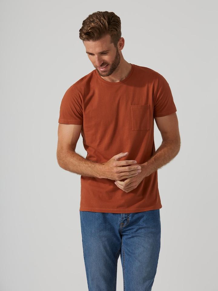 Frank + Oak Cotton-jersey Pocket T-shirt In Caramel Caf