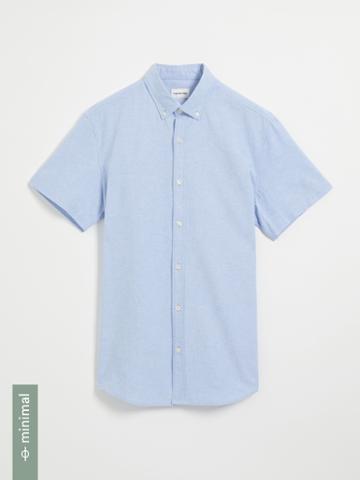 Frank + Oak Good Cotton Oxford Shirt In Light Blue