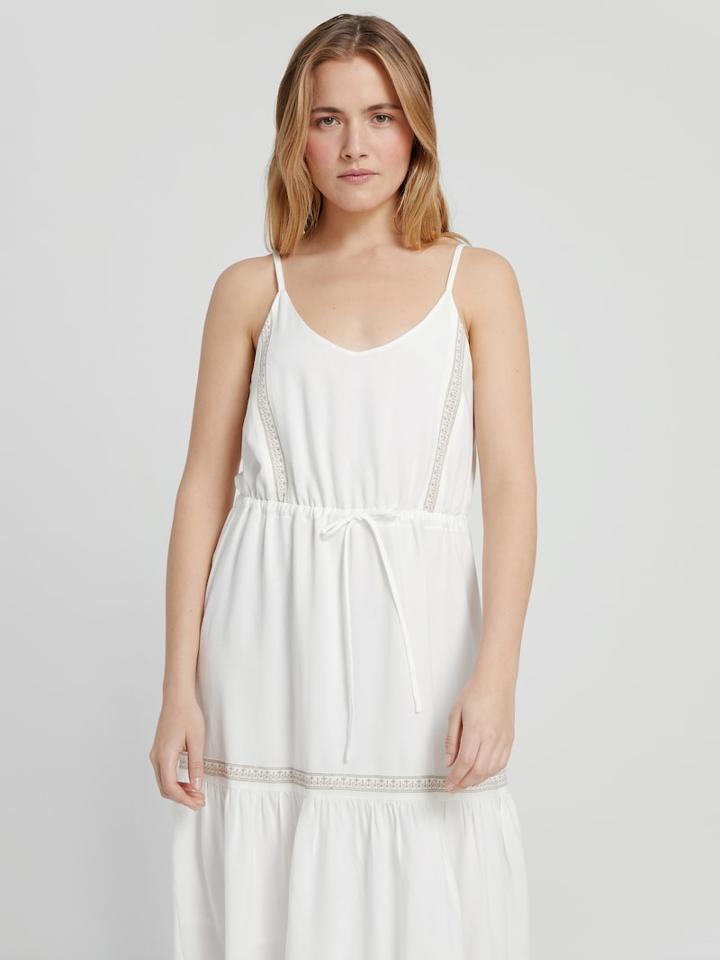 Frank + Oak Embroidered Cami Dress In White