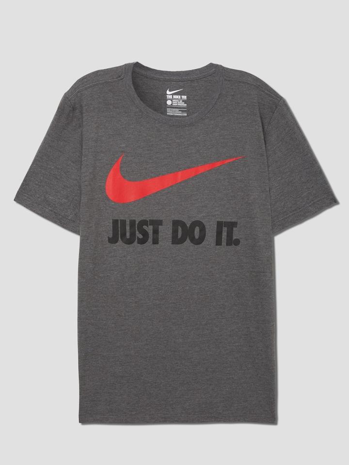 Frank + Oak Nike Sportswear Swoosh T-shirt In Grey