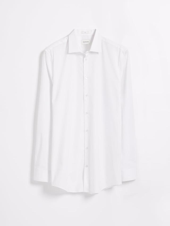 Frank + Oak The Laurier Extra-slim Poplin Shirt In White