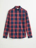 Frank + Oak Classic Cotton Blurred-check Shirt In Magenta