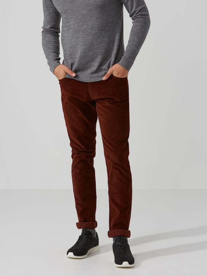 Frank + Oak The Lincoln 5-pocket Corduroy Pant In Cherry Mahogany