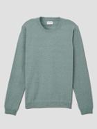 Frank + Oak Liteweave Crewneck Sweater In Mixed Green