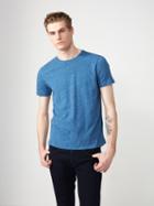 Frank + Oak Melange Loose Fit T-shirt In Dark Jean