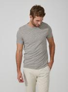 Frank + Oak Striped Tencel-cotton-blend T-shirt In Grey/natural