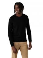 Frank + Oak Airy Crewneck Sweater In Black