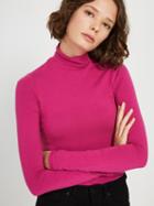 Frank + Oak Long Sleeve Mock Neck In Fuschia