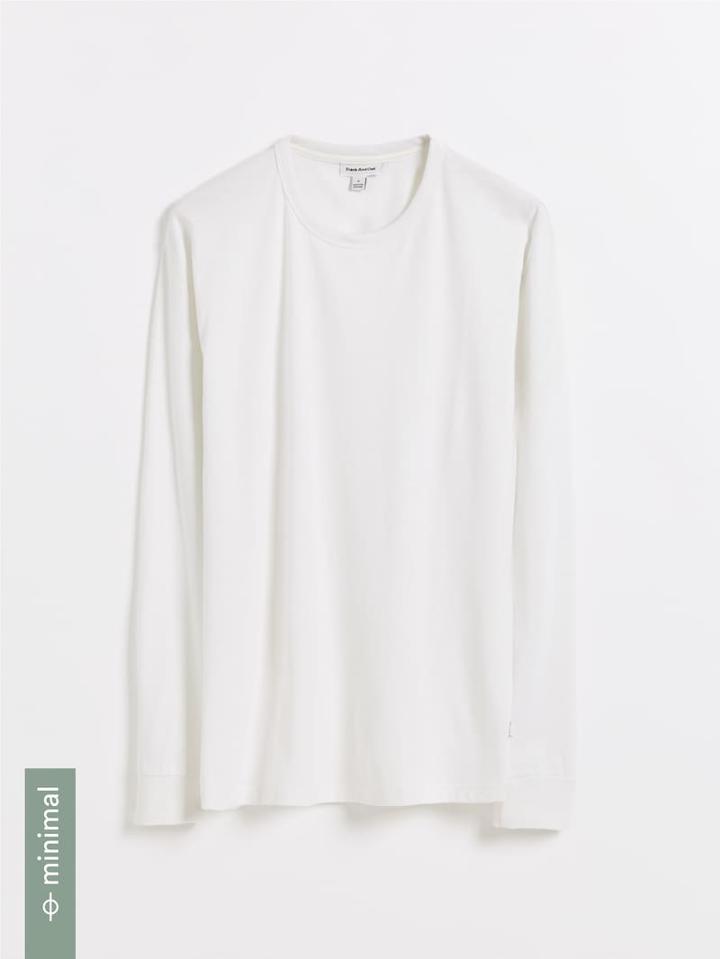 Frank + Oak Minimal 60/40 Longsleeve T-shirt - White