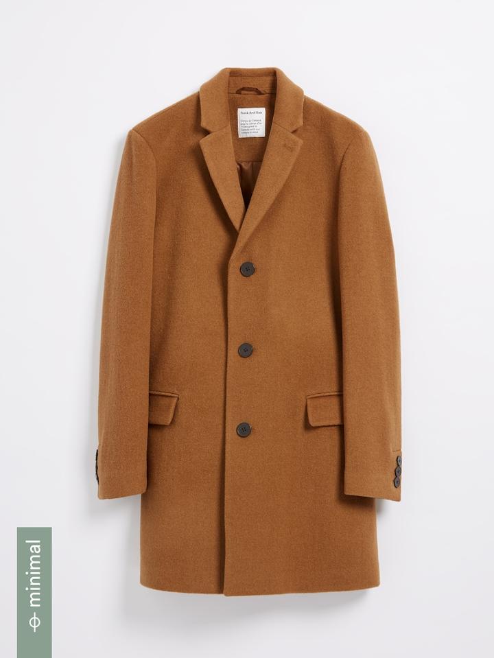 Frank + Oak The Lawrence Recycled-wool-blend Topcoat - Camel