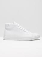 Frank + Oak Park Leather High-top Sneakers In White